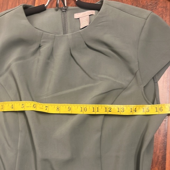 H&M Seafoam green belted shift dress size medium NWT - Picture 6 of 6